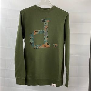 Diamond Supply Army Green Camo Logo Crew